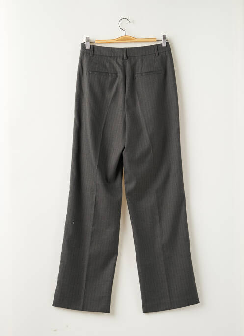 Pantalon chino fermeture zippée sous rabat boutonné taille normale gris MAISON SCOTCH femme