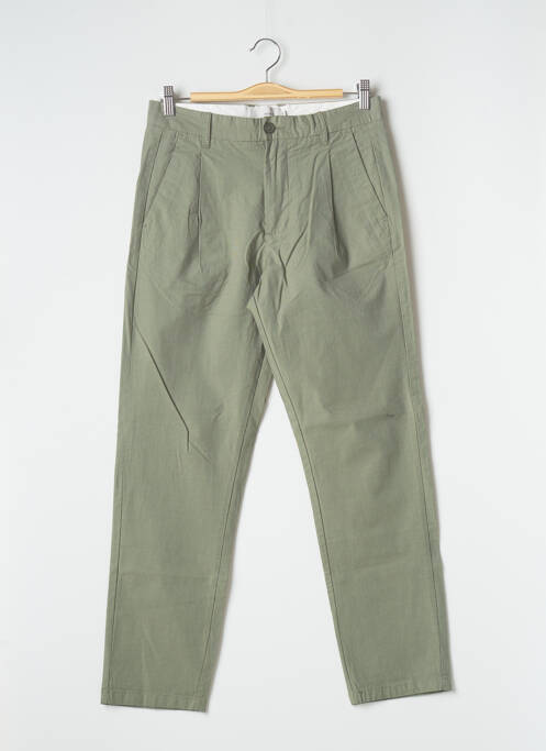 Pantalon chino stretch taille haute vert MINIMUM homme