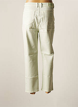 Jeans coupe droite broderie rivets taille haute vert FREEMAN T.PORTER femme