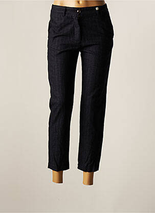 Pantacourt coupe droite taille normale bleu MYTHS femme