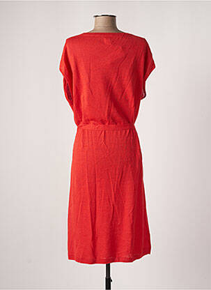 Robe pull stretch manches courtes orange DES PETITS HAUTS femme