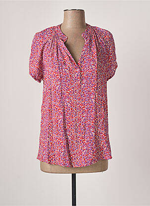 Blouse manches courtes manches courtes rouge EMA BLUE'S femme