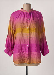 Chemisier imprimé fantaisie manches longues violet MARGOT femme