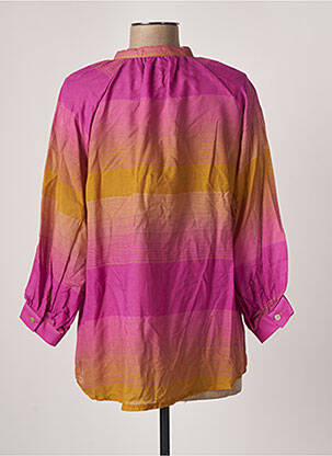 Chemisier imprimé fantaisie manches longues violet MARGOT femme