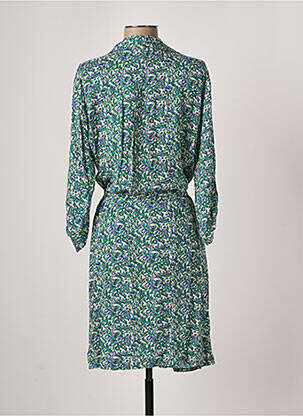 Robe mi-longue manches 3/4 manches 3/4 vert ATELIER JAD femme