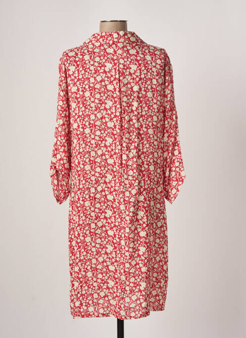 Robe mi-longue coupe fluide manches longues rouge ATELIER JAD femme