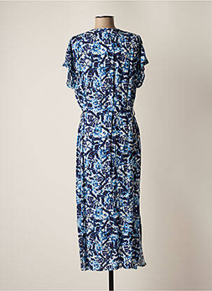 Robe longue manches courtes manches courtes bleu EMA BLUE'S femme