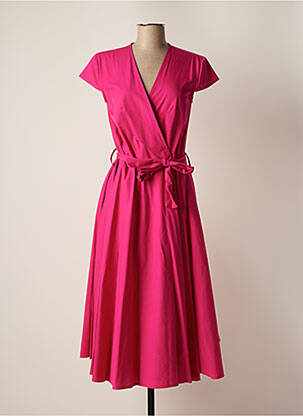 Robe longue rose COTTONADE pour femme