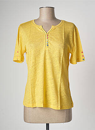 T-shirt jaune SOIE POUR SOI pour femme