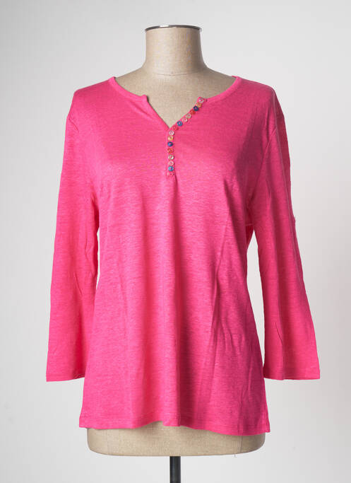 T-shirt rose SOIE POUR SOI pour femme