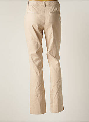 Pantalon chino fermeture zippée sous rabat boutonné taille haute beige GERARD DAREL femme