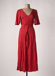 Robe longue manches courtes manches courtes rouge VILA femme