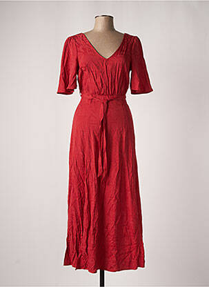 Robe longue manches courtes manches courtes rouge VILA femme