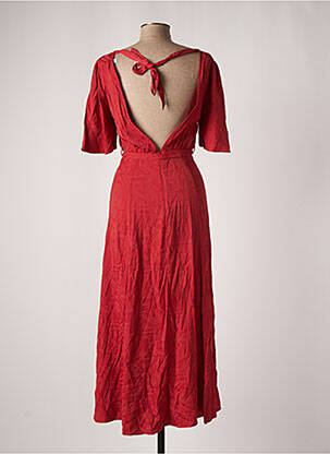 Robe longue manches courtes manches courtes rouge VILA femme