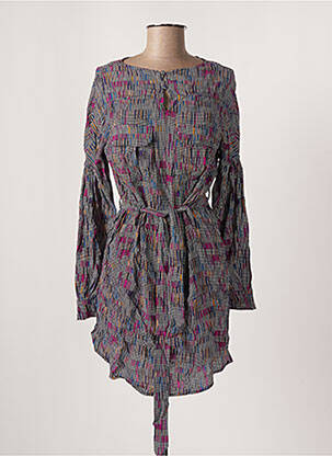 Robe courte coupe fluide manches longues violet VILA femme