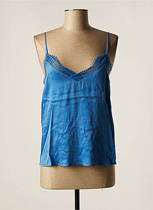 Top manches bretelles ajustables sans manche bleu VILA femme