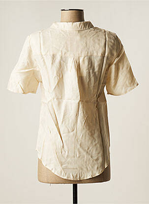 Chemisier coupe cintrée manches courtes beige VILA femme