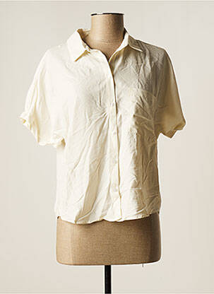 Chemisier poches poitrine manches courtes beige VILA femme