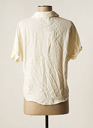 Chemisier poches poitrine manches courtes beige VILA femme