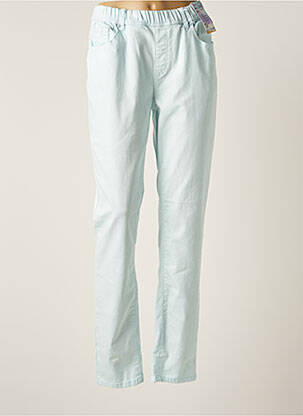 Pantalon slim taille élastique taille normale bleu QUATRE VINGT JOURS femme