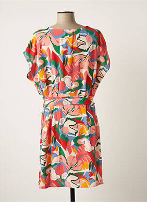Robe courte coupe fluide manches courtes rose SARAH JOHN femme