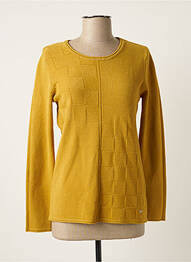 Pull coupe cintrée manches longues jaune MCM femme