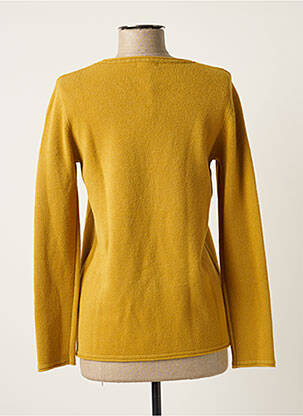 Pull coupe cintrée manches longues jaune MCM femme