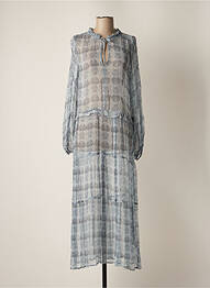 Robe longue manches longues manches longues bleu SPARKZ femme