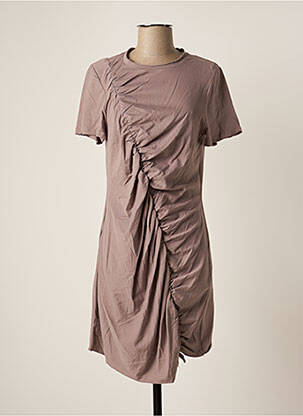 Robe mi-longue manches courtes manches courtes gris RIVER ISLAND femme