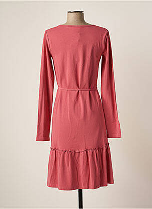 Robe mi-longue coupe fluide manches longues rose MAMA LICIOUS femme