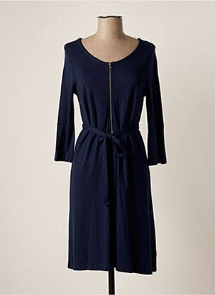 Robe mi-longue manches longues manches longues bleu MAMA LICIOUS femme