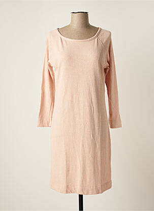 Robe mi-longue manches longues manches longues rose KNIT-TED femme