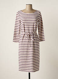 Robe mi-longue manches longues manches longues beige MAMA LICIOUS femme