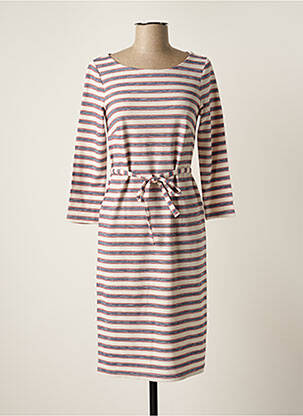 Robe mi-longue manches longues manches longues beige MAMA LICIOUS femme