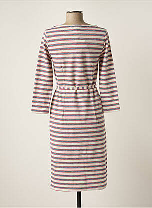 Robe mi-longue manches longues manches longues beige MAMA LICIOUS femme