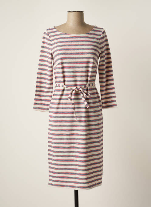 Robe mi-longue manches longues manches longues beige MAMA LICIOUS femme