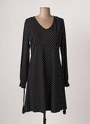 Robe mi-longue manches longues manches longues noir MAMA LICIOUS femme