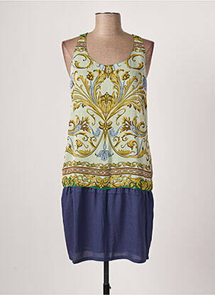 Robe courte sans manche sans manche vert SEE U SOON femme