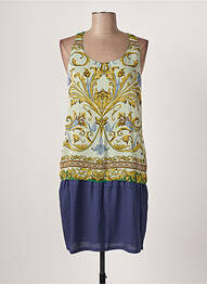 Robe courte sans manche sans manche vert SEE U SOON femme