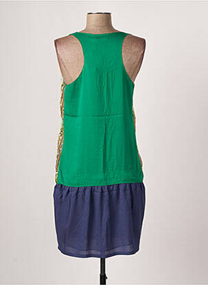 Robe courte sans manche sans manche vert SEE U SOON femme