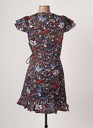 Robe courte manches courtes manches courtes marron THE KORNER femme