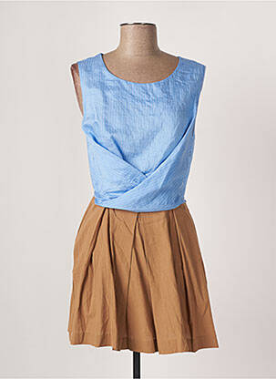 Robe courte sans manche sans manche bleu THE KORNER femme