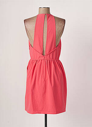 Robe courte tissage crêpe fines bretelles rose SEE U SOON femme