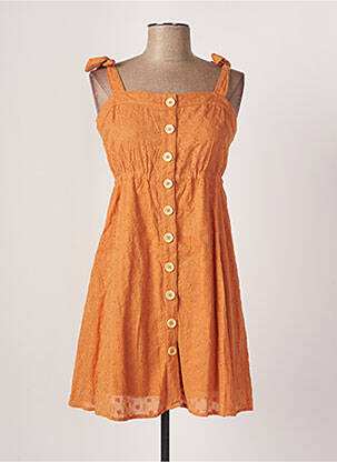 Robe courte orange CALIE pour femme