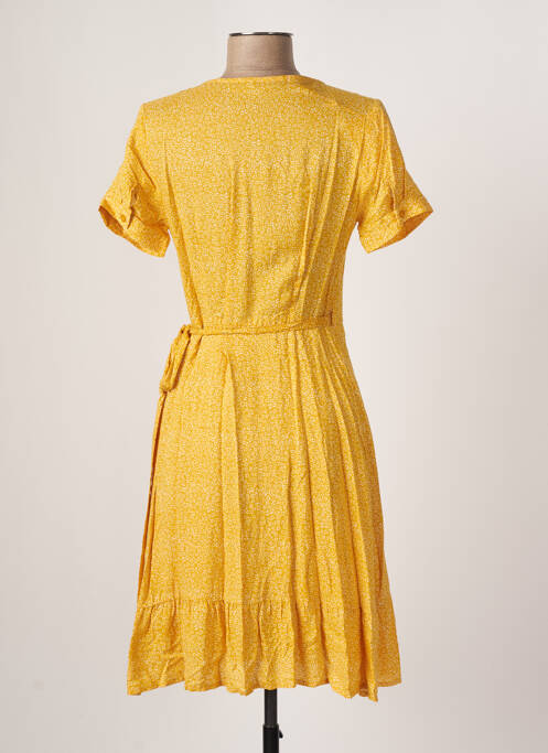Robe mi-longue jaune CALIE pour femme