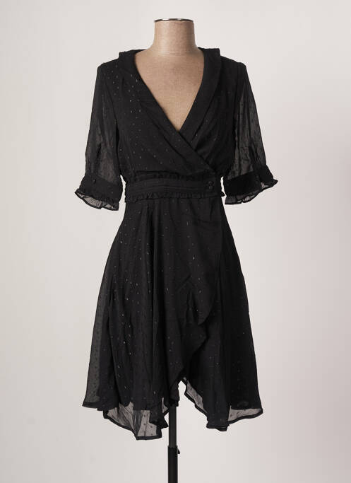 Robe mi-longue noir CALIE pour femme