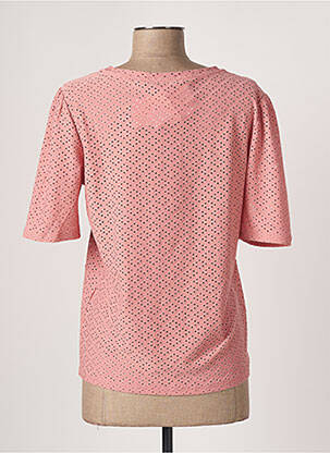 Top stretch manches courtes rose GARCIA femme