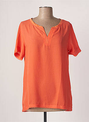 Top tissage crêpe manches courtes orange STOOKER WOMEN femme