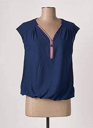 Top stretch sans manche bleu CACHE CACHE femme