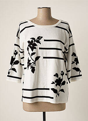 Pull coupe cintrée manches 3/4 noir LE PETIT BAIGNEUR femme